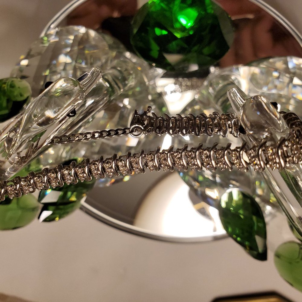 DIAMOND TENNIS BRACELET 14K WHITE  GOLD - Picture 12 of 12